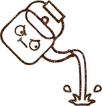 Pouring Kettle Charcoal Drawing png