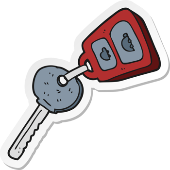 sticker of a cartoon key png