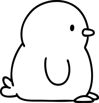 line doodle of a cute little penguin png