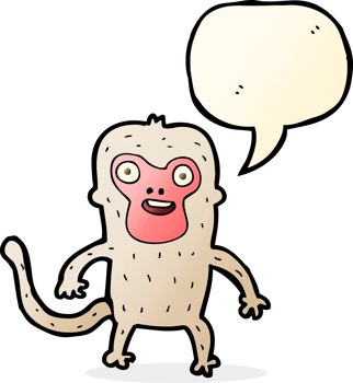 cartoon monkey with speech bubble png