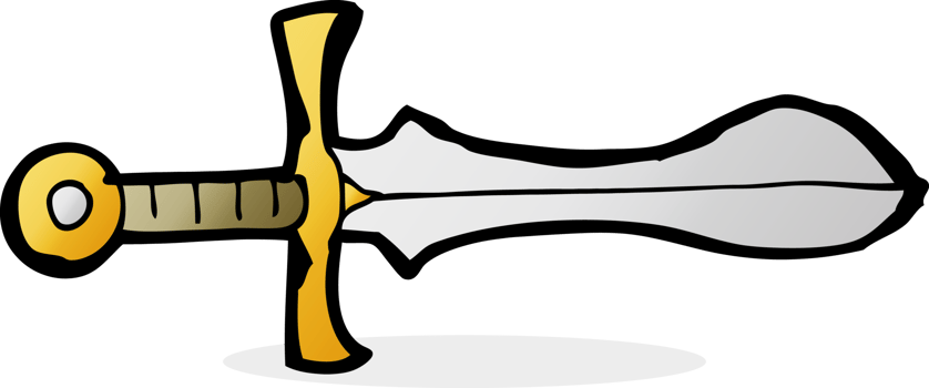 cartoon sword drawing png