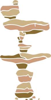cartoon doodle of stacked stones png