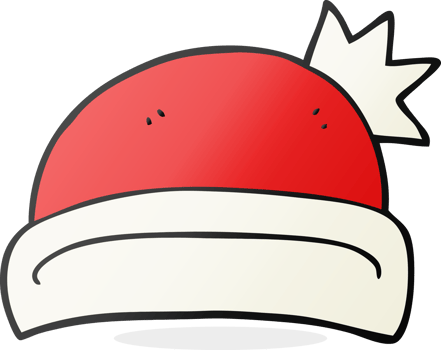 hand drawn cartoon christmas hat png