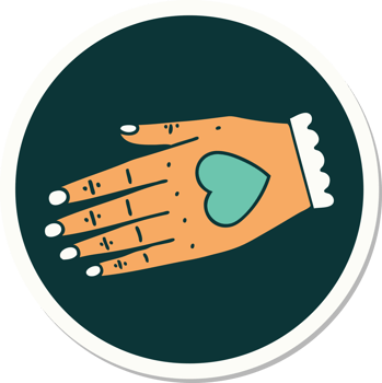 sticker of tattoo in traditional style of a hand png