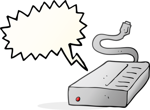 hand drawn speech bubble cartoon hard drive png