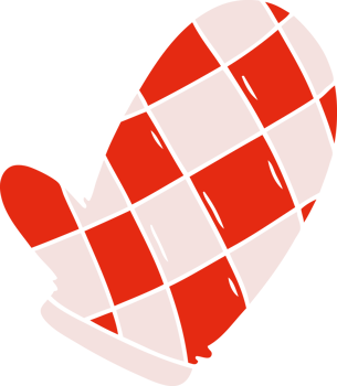 hand drawn cartoon doodle of an oven glove png