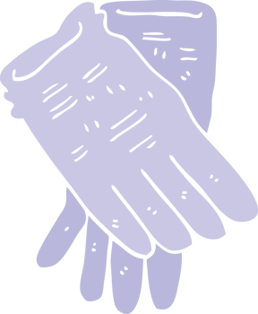 flat color style cartoon garden work gloves png