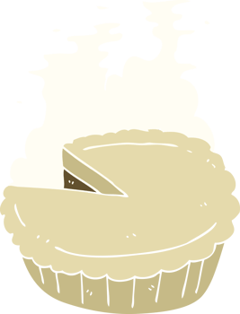 flat color illustration of pie png