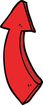 cartoon doodle pointing arrow png