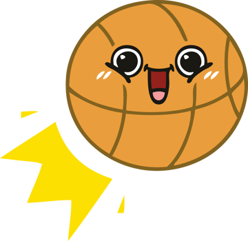 flat color retro cartoon of a basketball png
