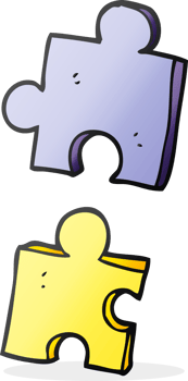 hand drawn cartoon jig saw pieces png