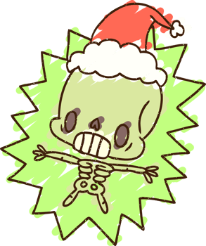 Electrified Skeleton Chalk Drawing png