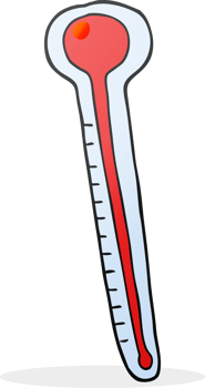 hand drawn cartoon thermometer png