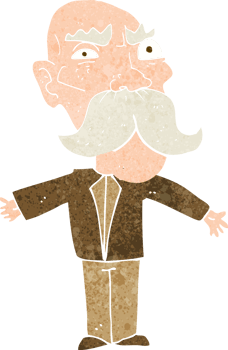 cartoon angry old man png