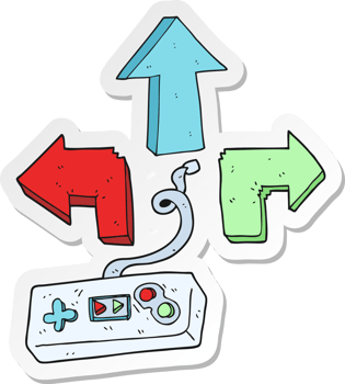 sticker of a cartoon game controller png