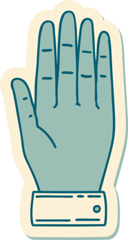 sticker of tattoo in traditional style of a hand png
