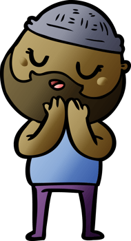 cartoon man with beard png