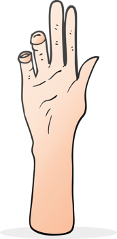 hand drawn cartoon reaching hand png