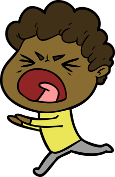 cartoon furious man png