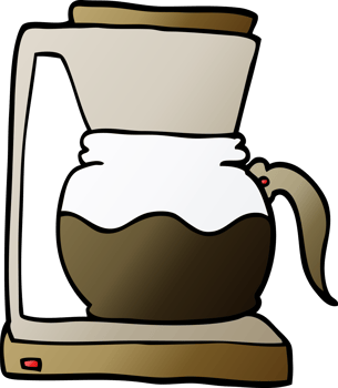 cartoon doodle coffee machine png