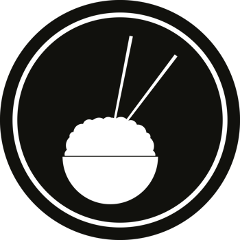 Rice bowl circular symbol   illustration png