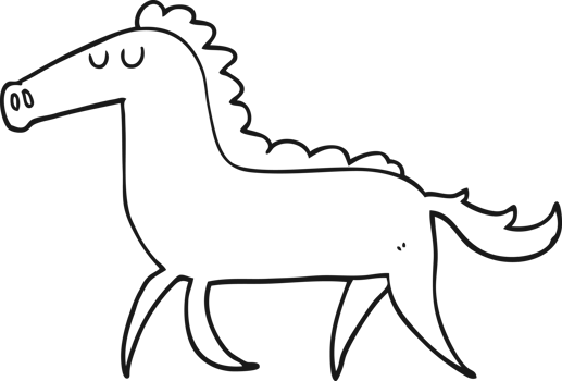 cartoon horse drawing png