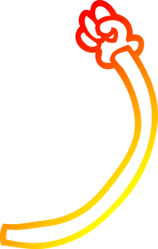 warm gradient line drawing of a cartoon retro hand gestures png
