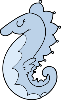 cartoon sea horse png