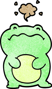 cartoon doodle frog png