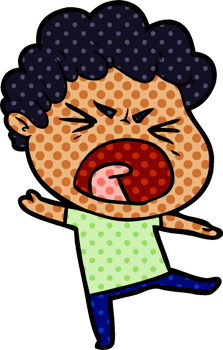 cartoon furious man png