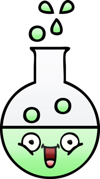 gradient shaded cartoon of a test tube png