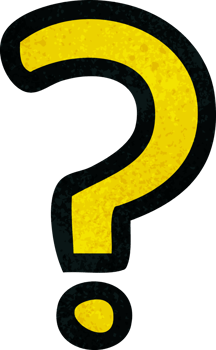 retro grunge texture cartoon of a question mark png