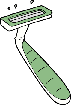cartoon disposable razor png