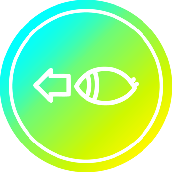 staring eye circular icon with cool gradient finish png
