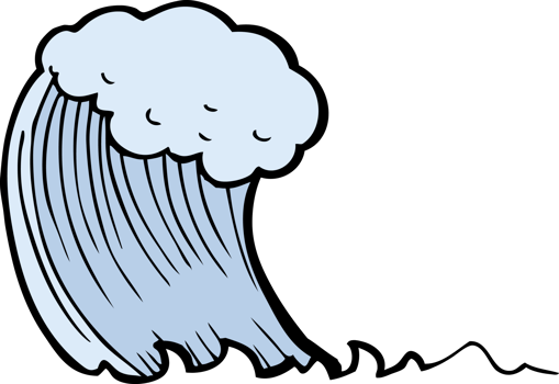cartoon wave drawing png