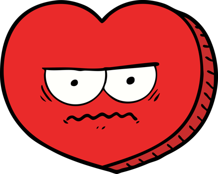 cartoon angry heart png
