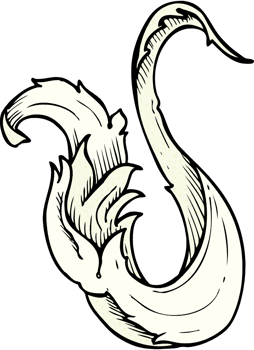 traditional hand drawn floral swirl png