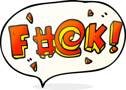hand drawn speech bubble cartoon swearword png