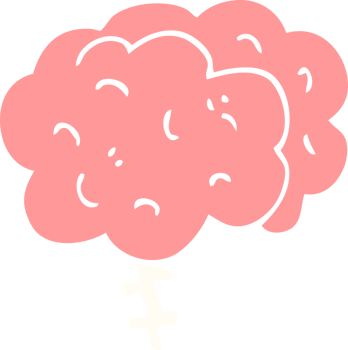 cartoon doodle brain png
