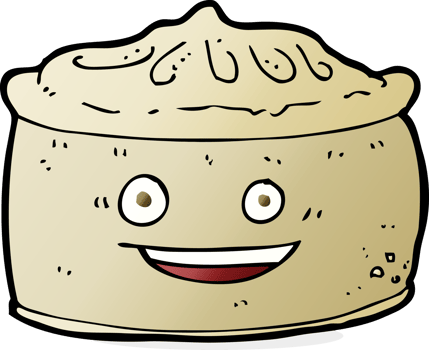 cartoon pie with face png