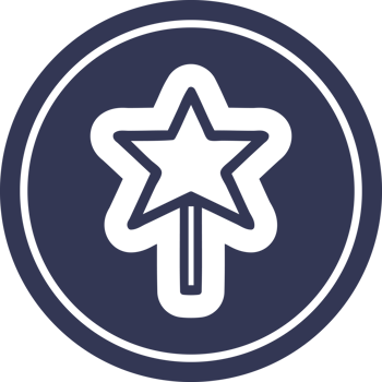 magic wand circular icon symbol png