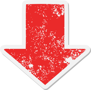 pointing arrow cartoon grunge sticker png