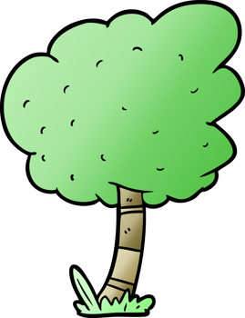 cartoon tree drawing png
