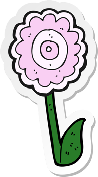 sticker of a cartoon flower png