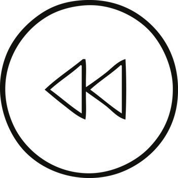 line drawing cartoon of a rewind button png