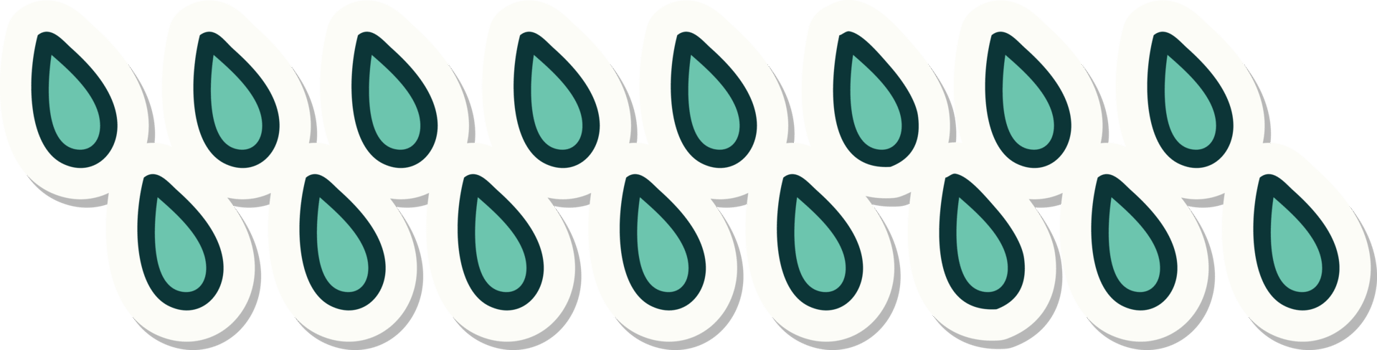sticker of tattoo in traditional style of rain drops png