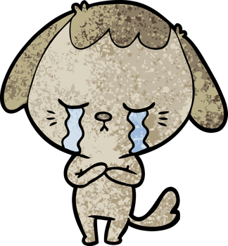 cartoon crying dog png