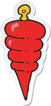 sticker of a cartoon christmas decoration png
