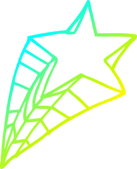 cold gradient line drawing of a decorative star element png