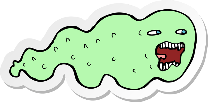 sticker of a cartoon ghost png